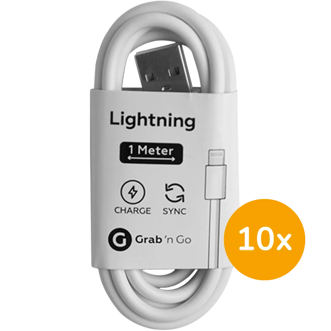 10x USB-A naar Lightning kabel - NEW