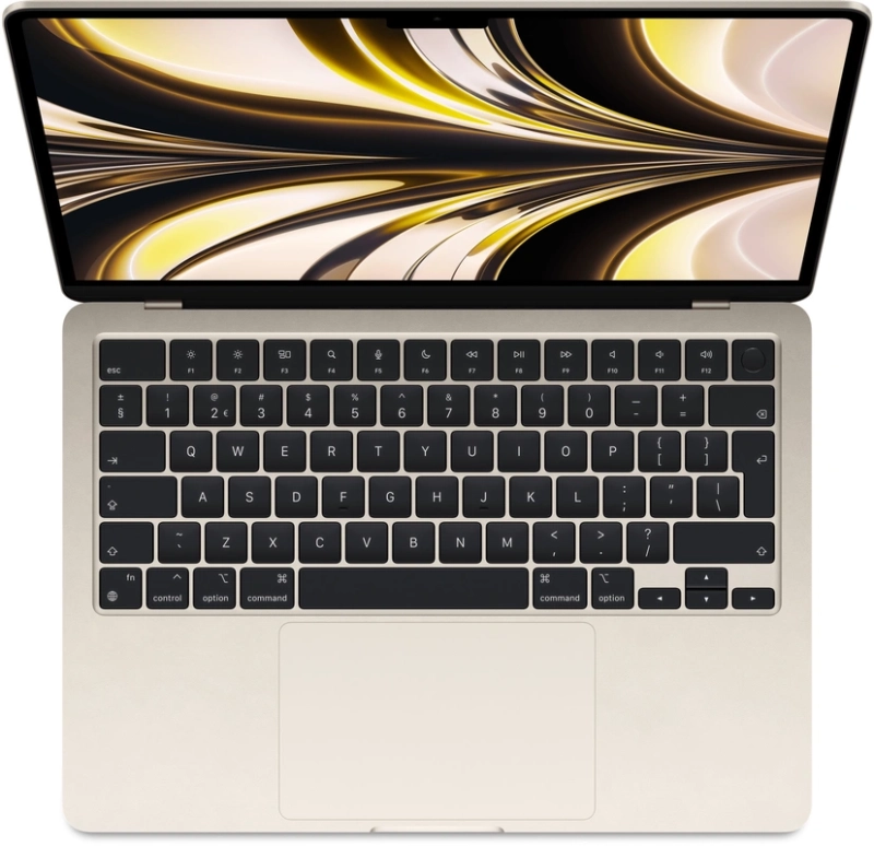 Macbook Air 13" - Apple M2 8-Core - Apple 8-Core GPU - 8GB Ram - SSD 256GB - 2022 - Starlight - Nederlands toetsenbord